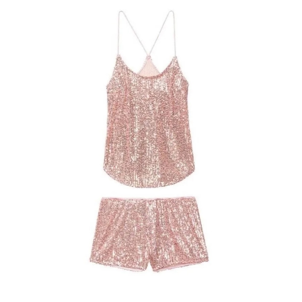 Victoria’s Secret Sequin Cami and Shorts Set XL